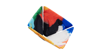 A rendering of a flower with a playdoughrough texture.