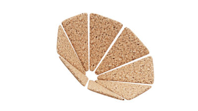 A rendering of a flower with a cork texture.