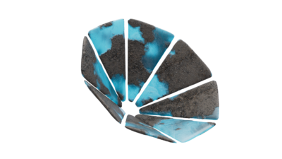 A rendering of a flower with a glacier texture.