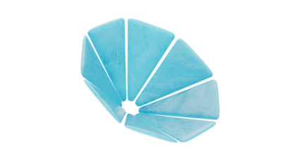 A rendering of a flower with a ice texture.