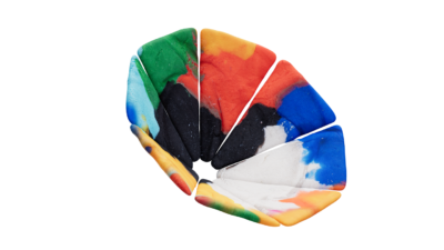 A rendering of a flower with a playdoughrough texture.