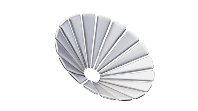 A rendering of a flower with a spacesuit texture.