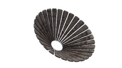 A rendering of a flower with a cement texture.