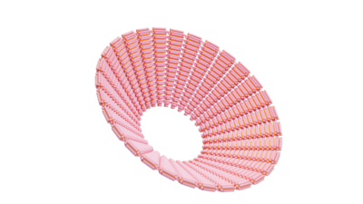 A rendering of a flower with a crochet texture.
