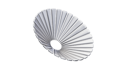 A rendering of a flower with a spacesuit texture.