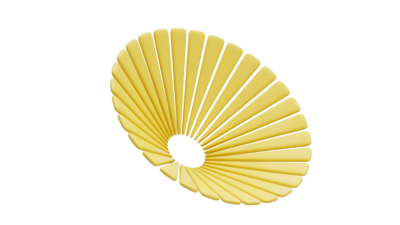 A rendering of a flower with a yellow texture.