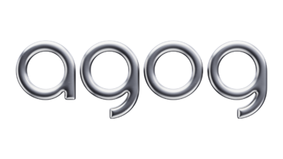 A rendering of the Agog logo with a spacesuit texture.